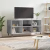 Image de vidaXL Meuble TV gris bÃ©ton 103,5x30x50 cm bois d'ingÃ©nierie