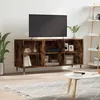 Image de Vidaxl Meuble Tv ChÃªne FumÃ© 103,5x30x50 Cm Bois D'ingÃ©nierie