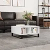 Image de vidaXL Table basse blanc 60x60x30 cm bois d'ingÃ©nierie