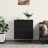 Image de vidaXL Buffet Noir 60x35x70 cm Bois d'ingÃ©nierie