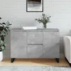 Image de vidaXL Buffet gris bÃ©ton 101,5x35x70 cm bois d'ingÃ©nierie
