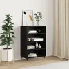 Image de vidaXL Buffet haut noir 57x35x90 cm bois d'ingÃ©nierie