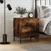Image de vidaXL Table de chevet chÃªne fumÃ© 40x35x47,5 cm bois d'ingÃ©nierie