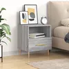 Image de vidaXL Table de chevet gris sonoma 40x35x47,5 cm bois d'ingÃ©nierie