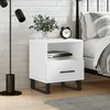 Image de vidaXL Table de chevet blanc 40x35x47,5 cm bois d'ingÃ©nierie