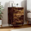 Image de vidaXL Table de chevet chÃªne fumÃ© 40x40x66 cm bois d'ingÃ©nierie