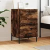Image de vidaXL Table de chevet chÃªne fumÃ© 40x40x66 cm bois d'ingÃ©nierie