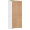 Image de vidaXL BibliothÃ¨que BODO blanc and marron 82x40x173 cm bois massif pin