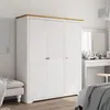Image de VidaXL 355063 placard et armoire de chambre Ã  coucher 4 Ã©tagÃ¨res 3 portes(s) Blanc