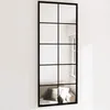 Image de vidaXL Miroirs muraux 2 pcs noir 100x40 cm mÃ©tal