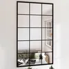 Image de vidaXL Miroirs muraux 2 pcs noir 100x60 cm mÃ©tal