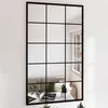 Image de vidaXL Miroirs muraux 4 pcs noir 100x60 cm mÃ©tal