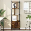 Image de Vidaxl BibliothÃ¨que Avec Porte ChÃªne FumÃ© 44,5x30x154,5 Cm