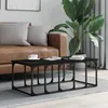 Image de vidaXL Table basse noir 100x50x35,5 cm bois d'ingÃ©nierie