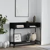 Image de vidaXL Table console noir 100x30,5x75 cm bois d'ingÃ©nierie