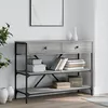 Image de vidaXL Table console avec tiroirs et Â¿Â¿tagÂ¿Â¿res gris bois d'ingÂ¿Â¿nierie