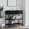 Image de vidaXL Table console noir 75x34,5x75 cm bois d'ingÃ©nierie