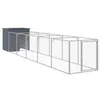 Image de Vidaxl Niche Pour Chien Avec Cour Anthracite 110x609x110 Cm
