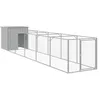 Image de Vidaxl Niche Pour Chien Avec Cour Gris Clair 110x609x110 Cm