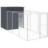 Image de Vidaxl Niche Pour Chien Avec Cour Anthracite 165x455x181 Cm