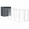 Image de Vidaxl Niche Pour Chien Avec Cour Anthracite 165x659x181 Cm