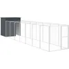 Image de Vidaxl Niche Pour Chien Avec Cour Anthracite 165x863x181 Cm
