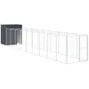 Image de Vidaxl Niche Pour Chien Avec Cour Anthracite 165x1067x181 Cm