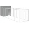 Image de Vidaxl Niche Pour Chien Avec Cour Gris Clair 165x659x181 Cm