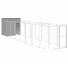 Image de Vidaxl Niche Pour Chien Avec Cour Gris Clair 165x863x181 Cm