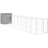 Image de Vidaxl Niche Pour Chien Avec Cour Gris Clair 165x1067x181 Cm