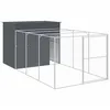 Image de Vidaxl Niche Pour Chien Avec Cour Anthracite 214x457x181 Cm