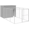 Image de Vidaxl Niche Pour Chien Avec Cour Gris Clair 214x457x181 Cm