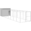 Image de Vidaxl Niche Pour Chien Avec Cour Gris Clair 214x865x181 Cm