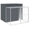 Image de Vidaxl Niche Pour Chien Avec Cour Anthracite 214x253x181 Cm
