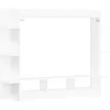 Image de vidaXL Meuble TV blanc 152x22x113 cm bois d'ingÃ©nierie