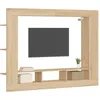 Image de vidaXL Meuble TV chÃªne sonoma 152x22x113 cm bois d'ingÃ©nierie