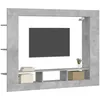 Image de vidaXL Meuble TV gris bÃ©ton 152x22x113 cm bois d'ingÃ©nierie