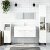 Image de vidaXL Armoire de bain avec miroir blanc brillant bois d'ingÃ©nierie