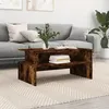 Image de Vidaxl Table Basse ChÃªne FumÃ© 90x55x42,5 Cm Bois D'ingÃ©nierie