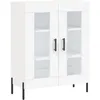 Image de vidaXL Buffet haut Blanc 69,5x34x180 cm Bois d'ingÃ©nierie