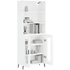 Image de vidaXL Buffet haut Blanc 69,5x34x180 cm Bois d'ingÃ©nierie