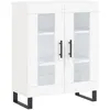 Image de vidaXL Buffet haut Blanc 69,5x34x180 cm Bois d'ingÃ©nierie