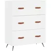 Image de vidaXL Buffet haut Blanc 69,5x34x180 cm Bois d'ingÃ©nierie