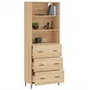 Image de Vidaxl Buffet Haut ChÃªne Sonoma 69,5x34x180 Cm Bois D'ingÃ©nierie