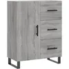 Image de vidaXL Buffet haut Sonoma gris 69,5x34x180 cm Bois d'ingÃ©nierie