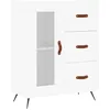 Image de vidaXL Buffet haut Blanc 69,5x34x180 cm Bois d'ingÃ©nierie