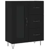 Image de vidaXL Buffet haut Noir 69,5x34x180 cm Bois d'ingÃ©nierie