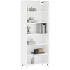 Image de vidaXL Buffet blanc 69,5x32,5x180 cm bois d'ingÃ©nierie