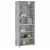 Image de vidaXL Buffet gris bÃ©ton 69,5x32,5x180 cm bois d'ingÃ©nierie