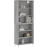 Image de vidaXL Buffet gris bÃ©ton 69,5x32,5x180 cm bois d'ingÃ©nierie
